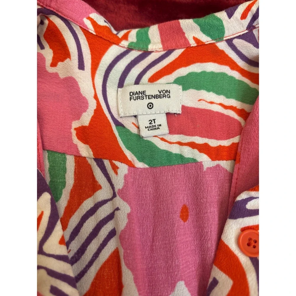 Diane von Furstenberg for Target Kids Floral Jumpsuit Romper Pink Orange 2T